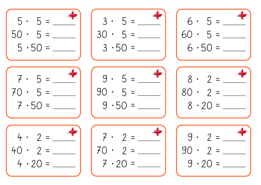 multiplizieren mit Zehnerzahlen (1)